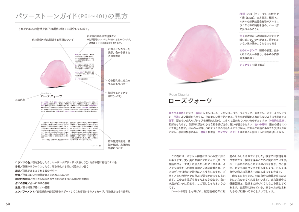 474種の石と出会える　パワーストーンバイブル