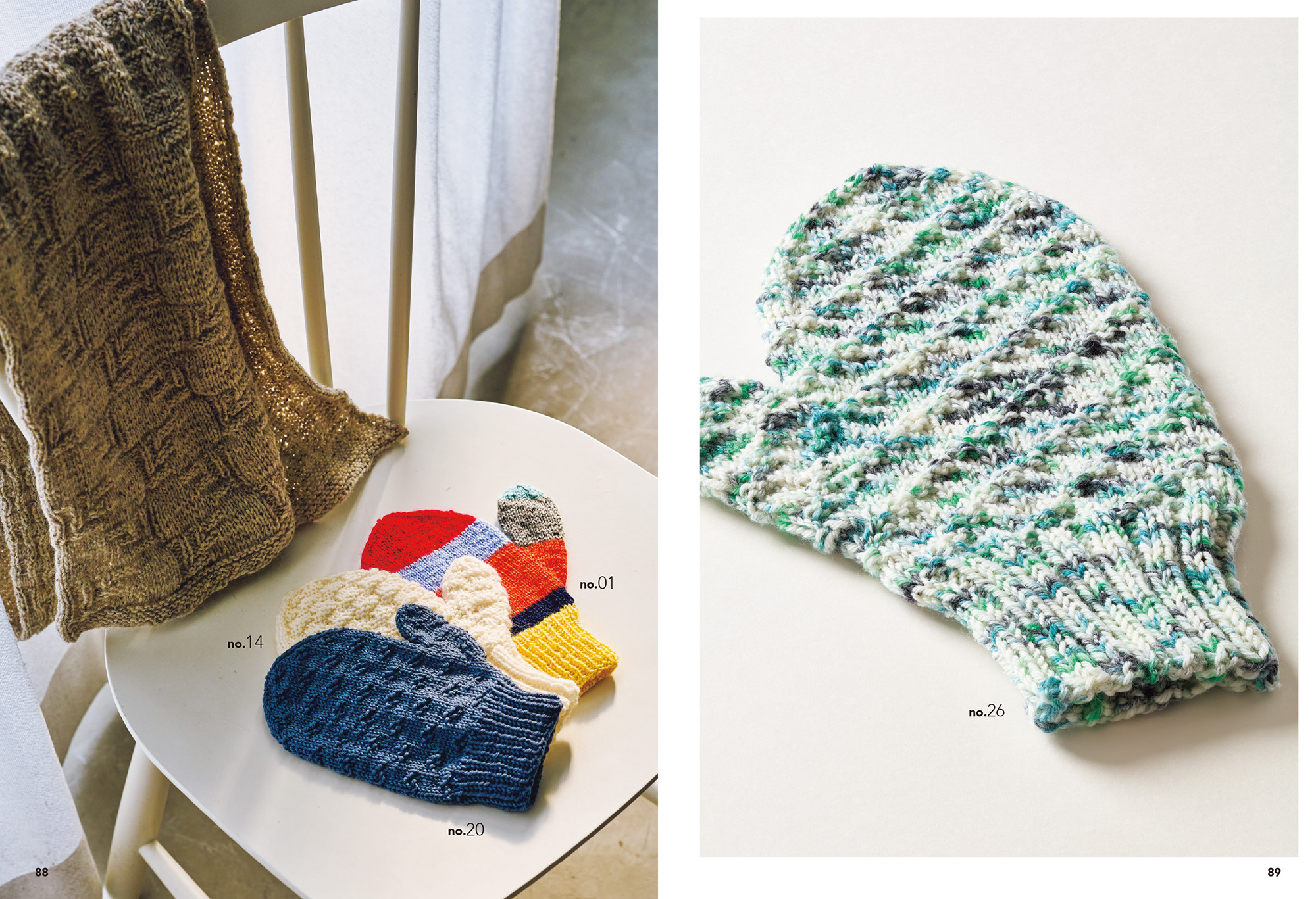 ベルンド・ケストラーの表編みと裏編みのミトン